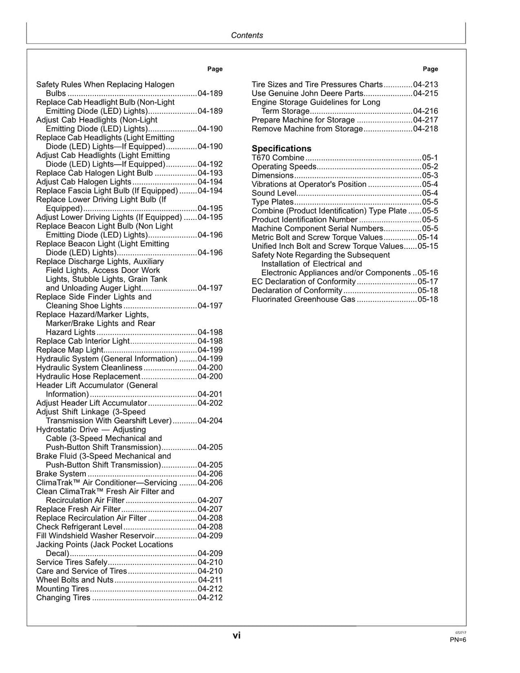 MANUAL DEL OPERADOR DE LA COSECHADORA JOHN DEERE T670