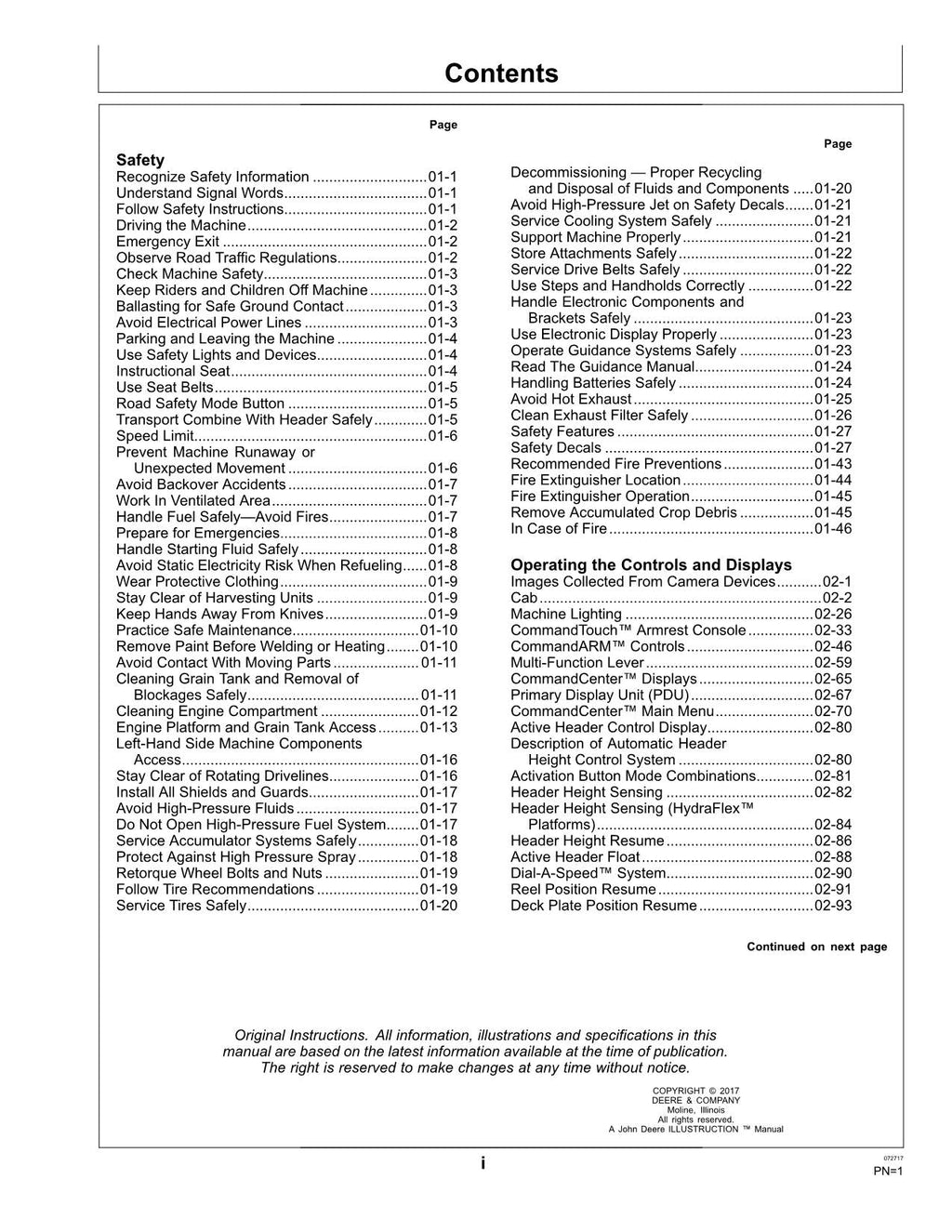 MANUAL DEL OPERADOR DE LA COSECHADORA JOHN DEERE T670
