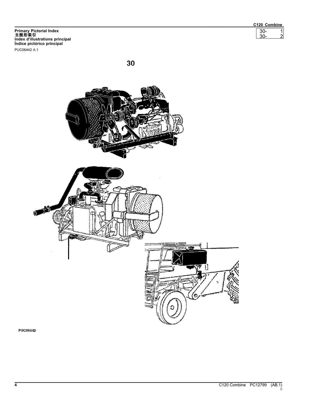 MANUAL DEL CATÁLOGO DE PIEZAS DE LA COSECHADORA JOHN DEERE C120