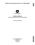 Catálogo de piezas de la cosechadora John Deere W650, manual 105000-109999