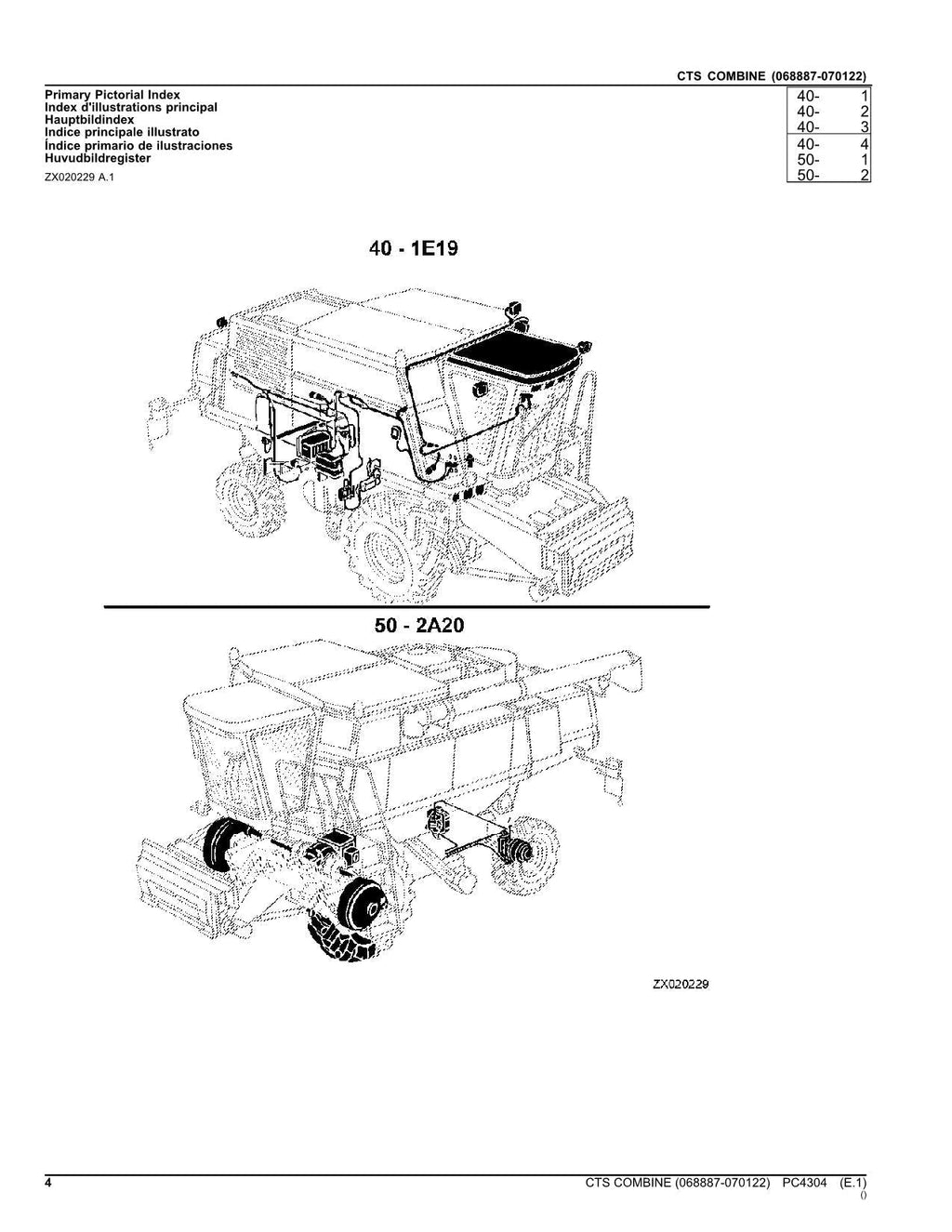 JOHN DEERE CTS COMBINE PARTS CATALOG MANUAL #3