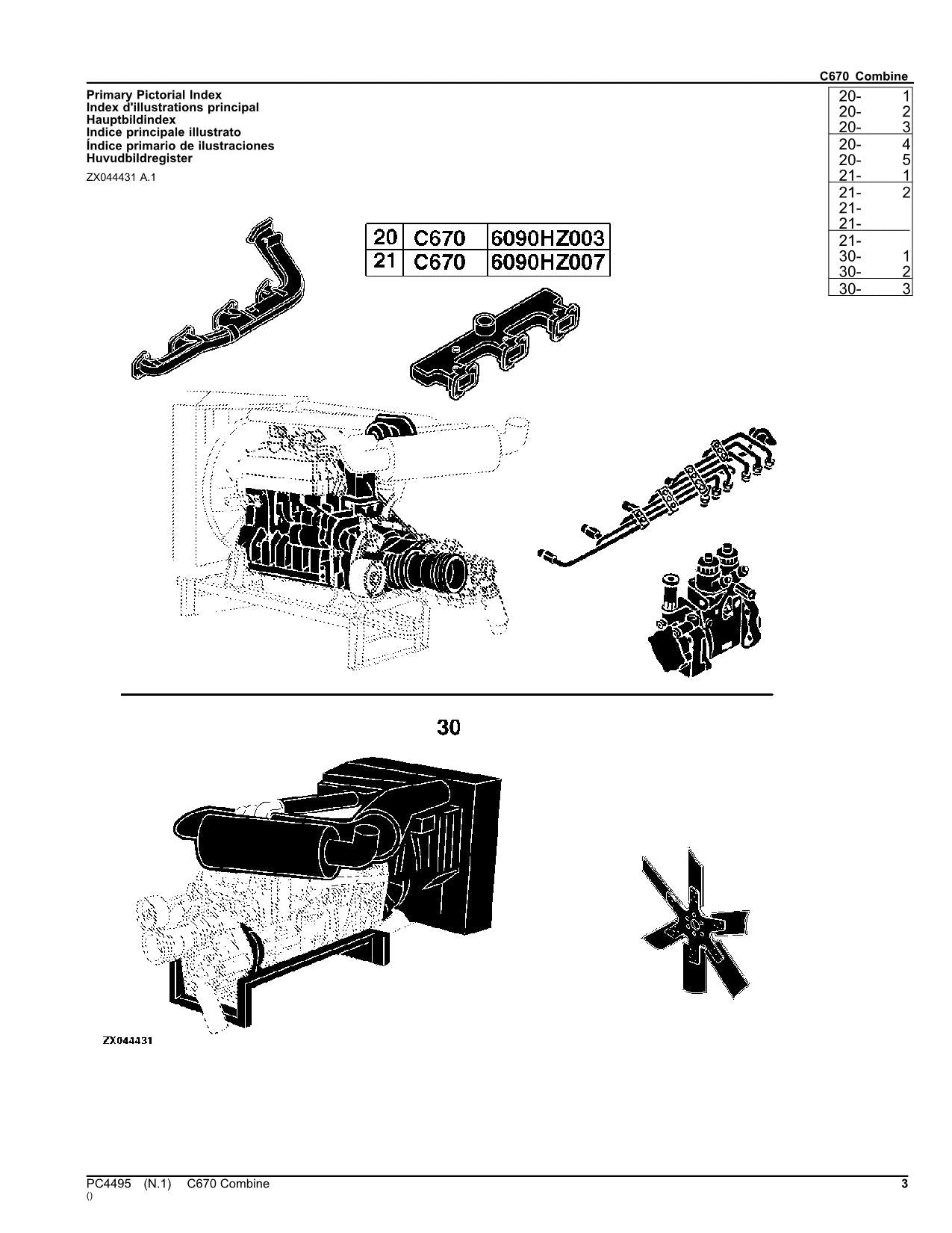 MANUAL DEL CATÁLOGO DE PIEZAS DE LA COSECHADORA JOHN DEERE C670