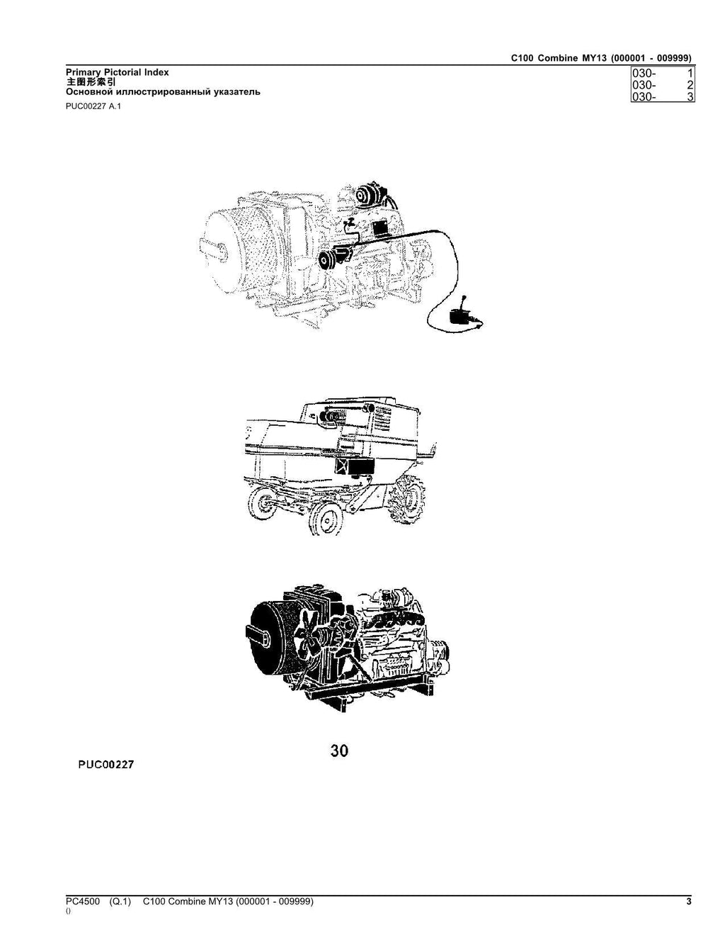 CATÁLOGO DE PIEZAS DE LA COSECHADORA JOHN DEERE C100 MANUAL N.° 2