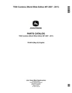 Catálogo de piezas de la cosechadora John Deere T550, manual n.° 8