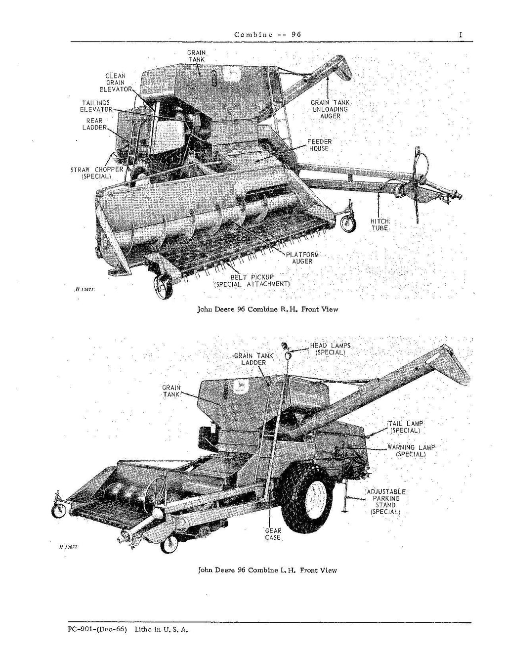 MANUAL DEL CATÁLOGO DE PIEZAS DE LA COSECHADORA JOHN DEERE 96