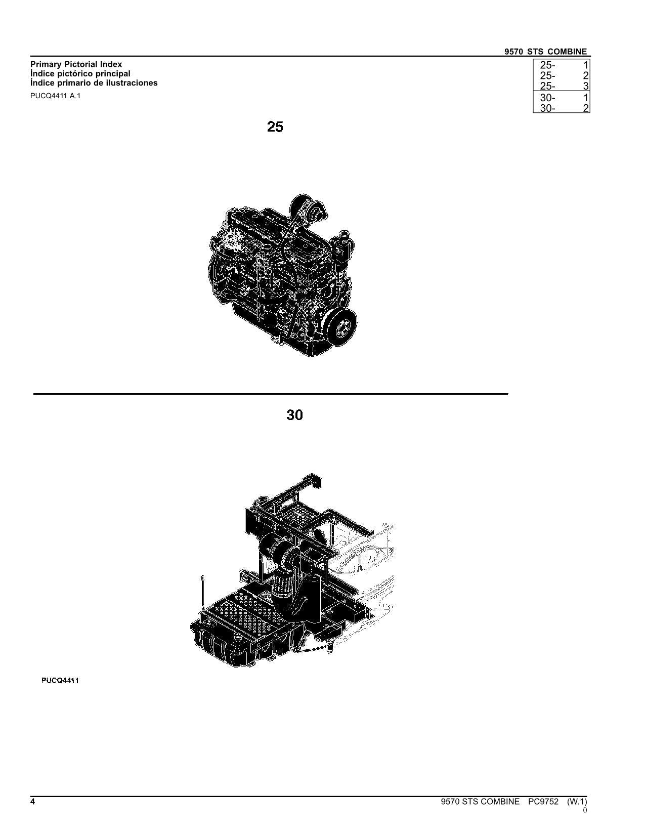 Catálogo de piezas de la cosechadora John Deere 9570 STS - Manual n.° 2
