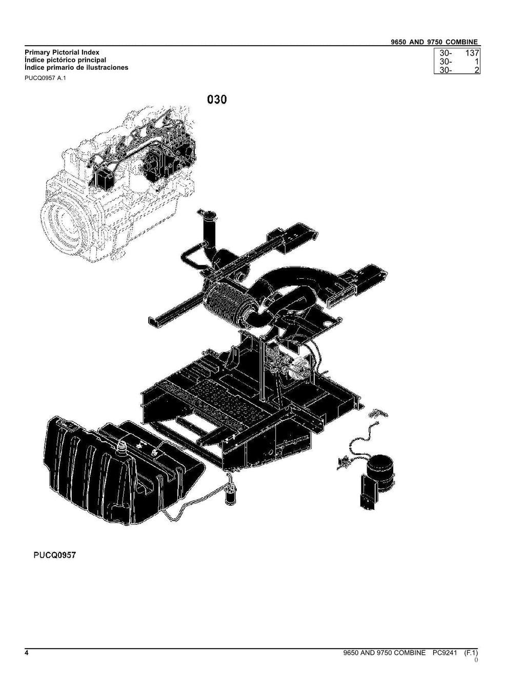 MANUAL DEL CATÁLOGO DE PIEZAS DE LA COSECHADORA JOHN DEERE 9650 9750 STS