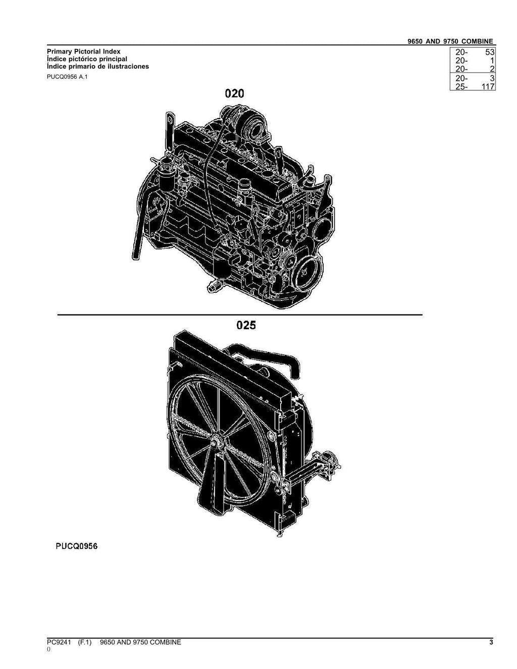 MANUAL DEL CATÁLOGO DE PIEZAS DE LA COSECHADORA JOHN DEERE 9650 9750 STS