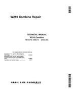 MANUAL TÉCNICO DE REPARACIÓN Y SERVICIO DE LA COSECHADORA JOHN DEERE W210 TM132719