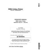 JOHN DEERE 9996 MANUAL DEL OPERADOR DE LA RECOLECTORA DE ALGODÓN N.° 3