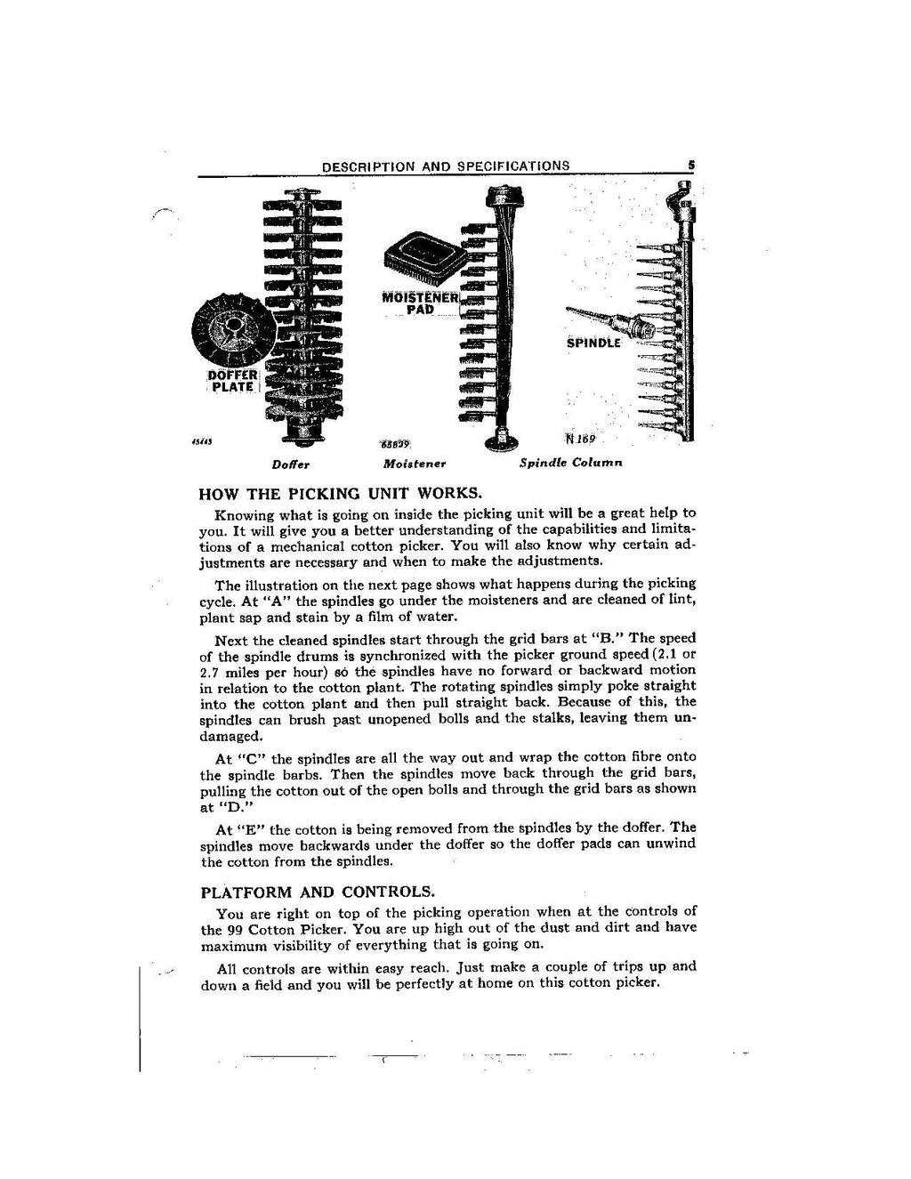 JOHN DEERE 99 MANUAL DEL OPERADOR DE LA RECOLECTORA DE ALGODÓN N.° 1
