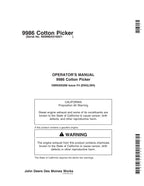 JOHN DEERE 9986 MANUAL DEL OPERADOR DE LA RECOLECTORA DE ALGODÓN N.° 3