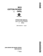 MANUAL DEL OPERADOR DE LA RECOLECTORA DE ALGODÓN JOHN DEERE 9910 N.° 3