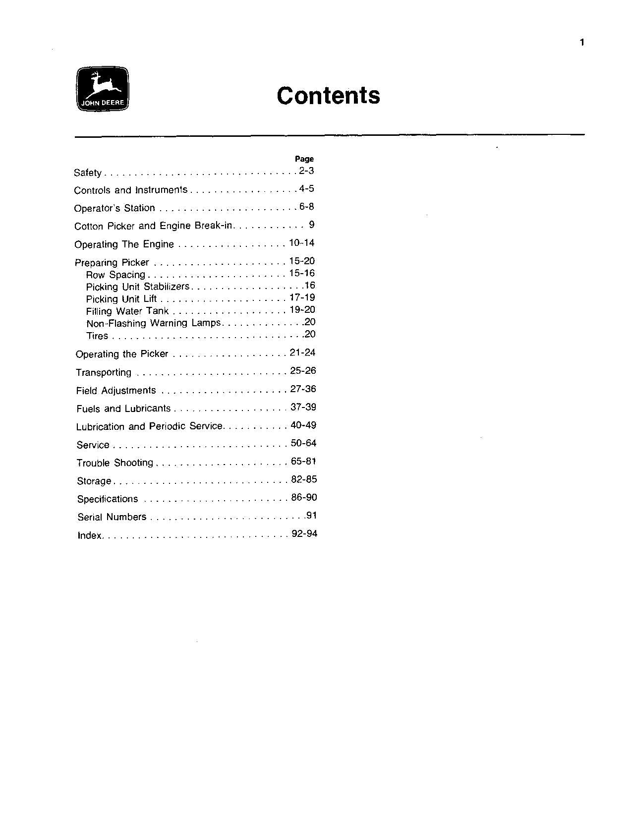 MANUAL DEL OPERADOR DE LA RECOLECTORA DE ALGODÓN JOHN DEERE 9910 N.° 3