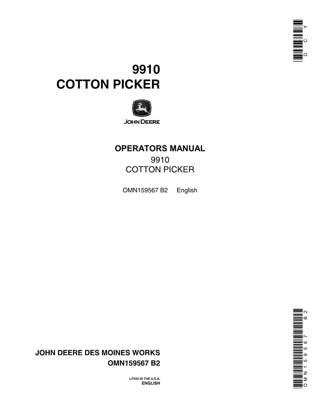 MANUAL DEL OPERADOR DE LA RECOLECTORA DE ALGODÓN JOHN DEERE 9910 N.° 4
