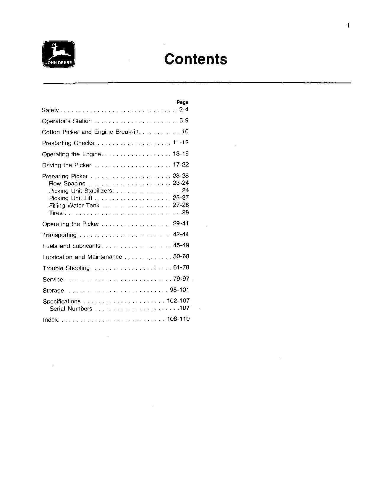 MANUAL DEL OPERADOR DE LA RECOLECTORA DE ALGODÓN JOHN DEERE 9910 N.° 4