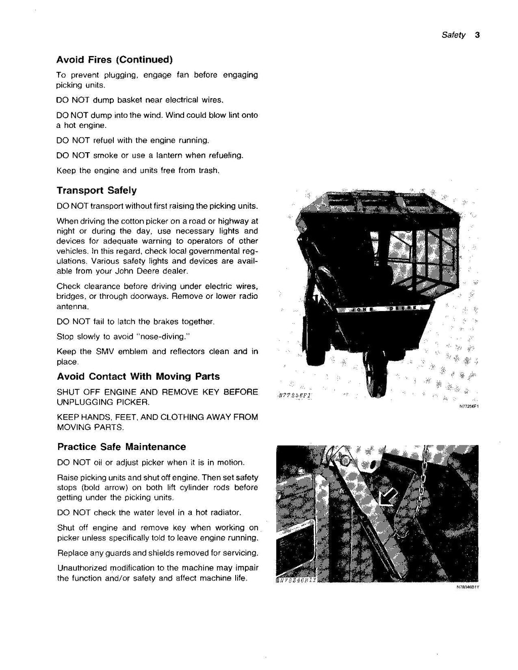 MANUAL DEL OPERADOR DE LA RECOLECTORA DE ALGODÓN JOHN DEERE 9910 N.° 4