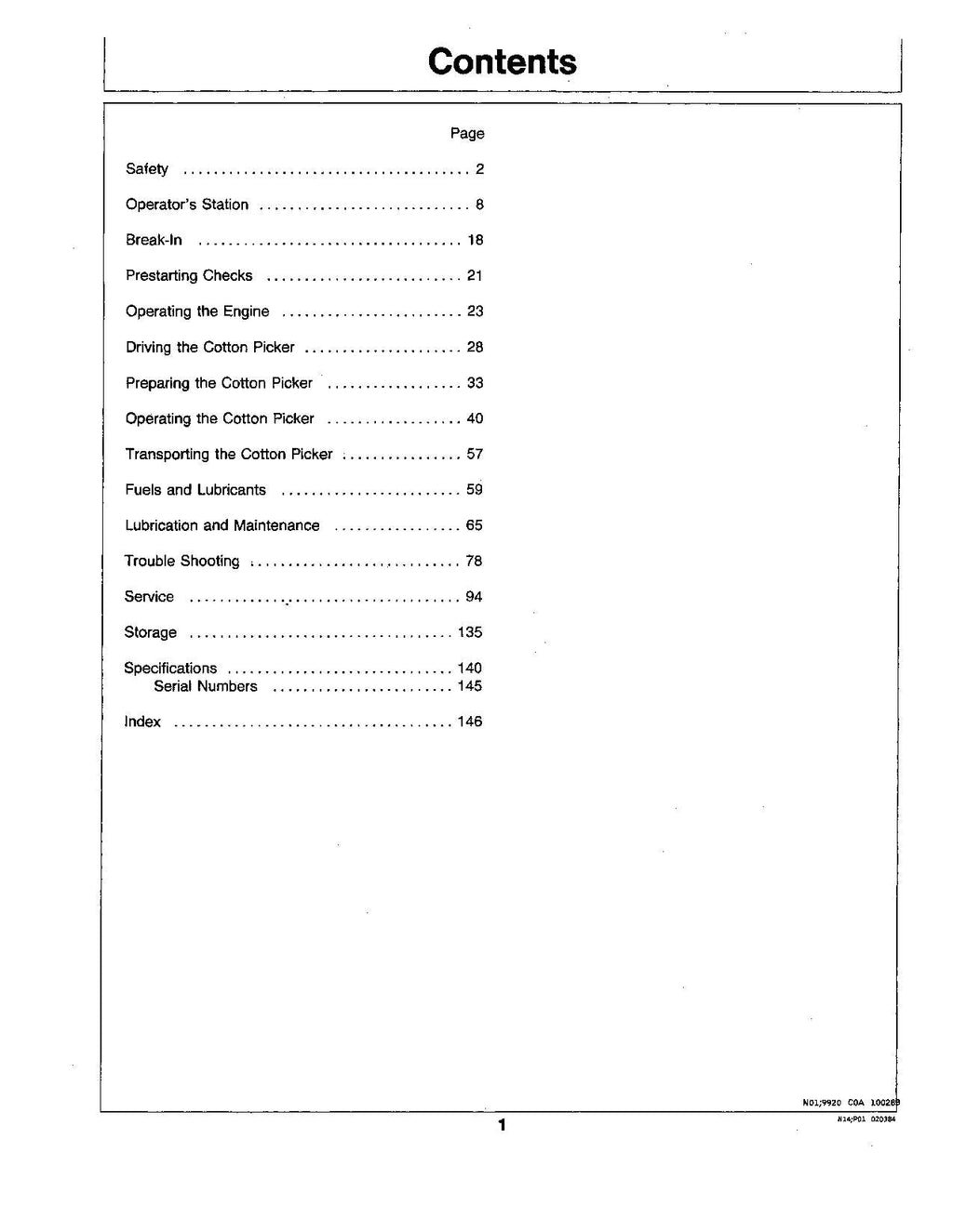 MANUAL DEL OPERADOR DE LA RECOLECTORA DE ALGODÓN JOHN DEERE 9920 N.° 4