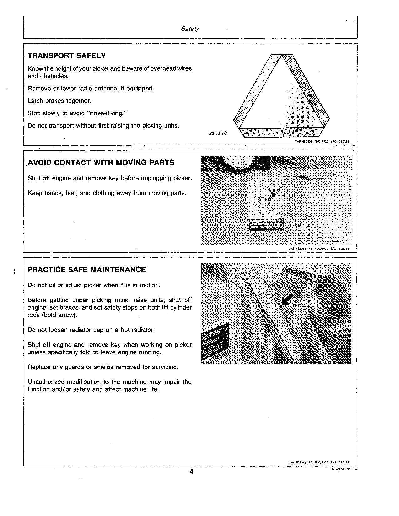 MANUAL DEL OPERADOR DE LA RECOLECTORA DE ALGODÓN JOHN DEERE 9920 N.° 4