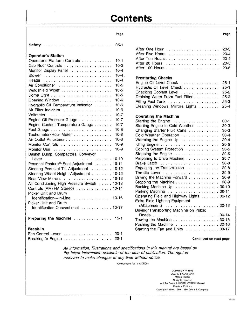 MANUAL DEL OPERADOR DE LA RECOLECTORA DE ALGODÓN JOHN DEERE 9960 N.° 4