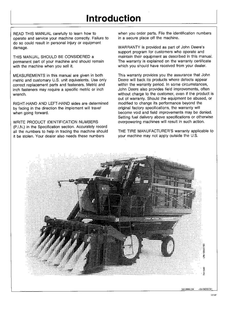 MANUAL DEL OPERADOR DE LA RECOLECTORA DE ALGODÓN JOHN DEERE 9960 N.° 4