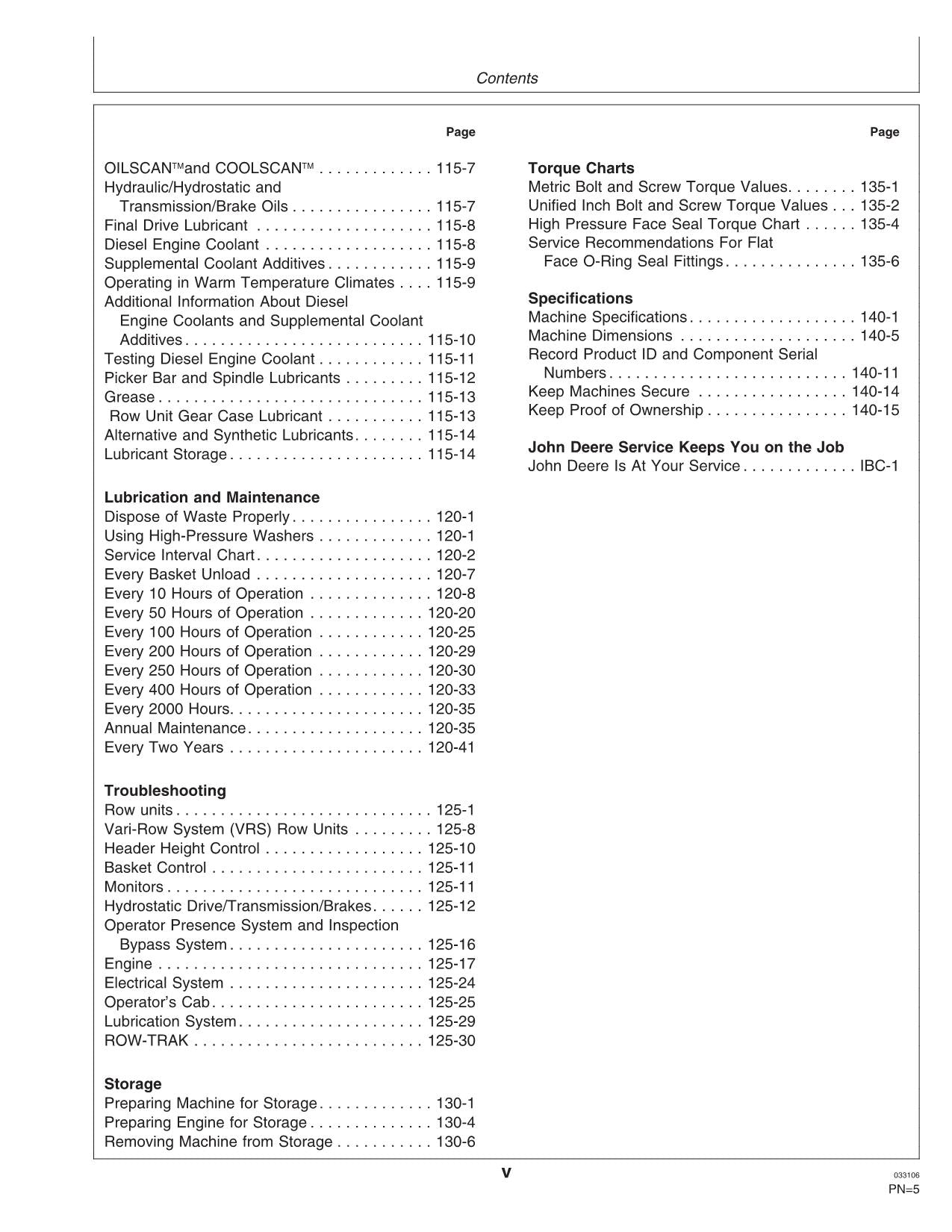 JOHN DEERE 9996 MANUAL DEL OPERADOR DE LA RECOLECTORA DE ALGODÓN N.° 5