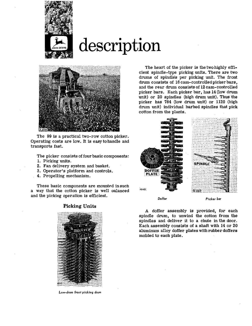 MANUAL DEL OPERADOR DE LA RECOLECTORA DE ALGODÓN JOHN DEERE 99 N.° 6