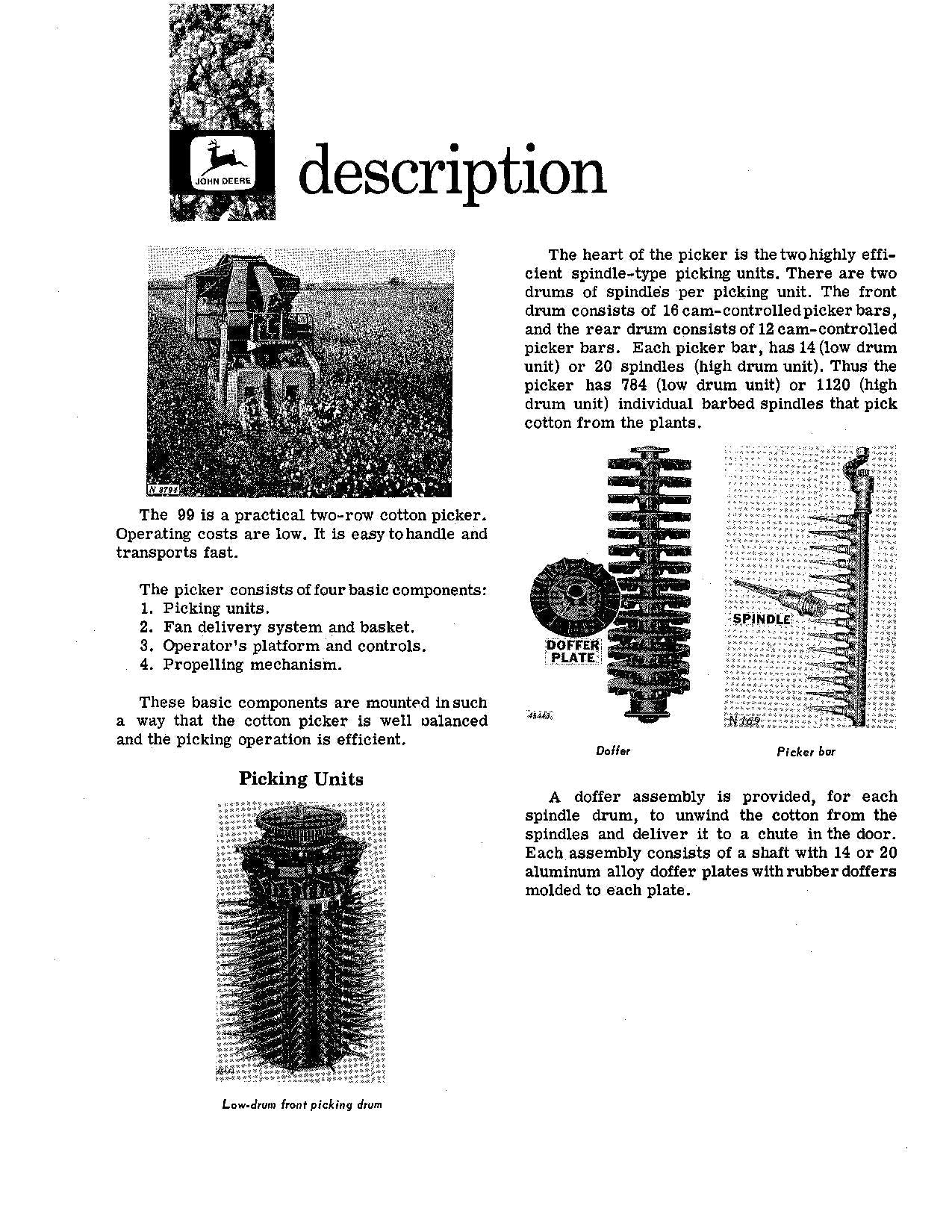 MANUAL DEL OPERADOR DE LA RECOLECTORA DE ALGODÓN JOHN DEERE 99 N.° 6