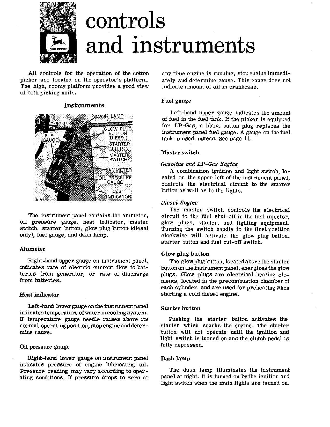 MANUAL DEL OPERADOR DE LA RECOLECTORA DE ALGODÓN JOHN DEERE 99 N.° 6