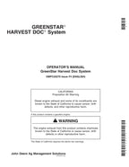JOHN DEERE 9986 AMS GREENSTAR MANUAL DEL OPERADOR DE LA RECOLECTORA DE ALGODÓN