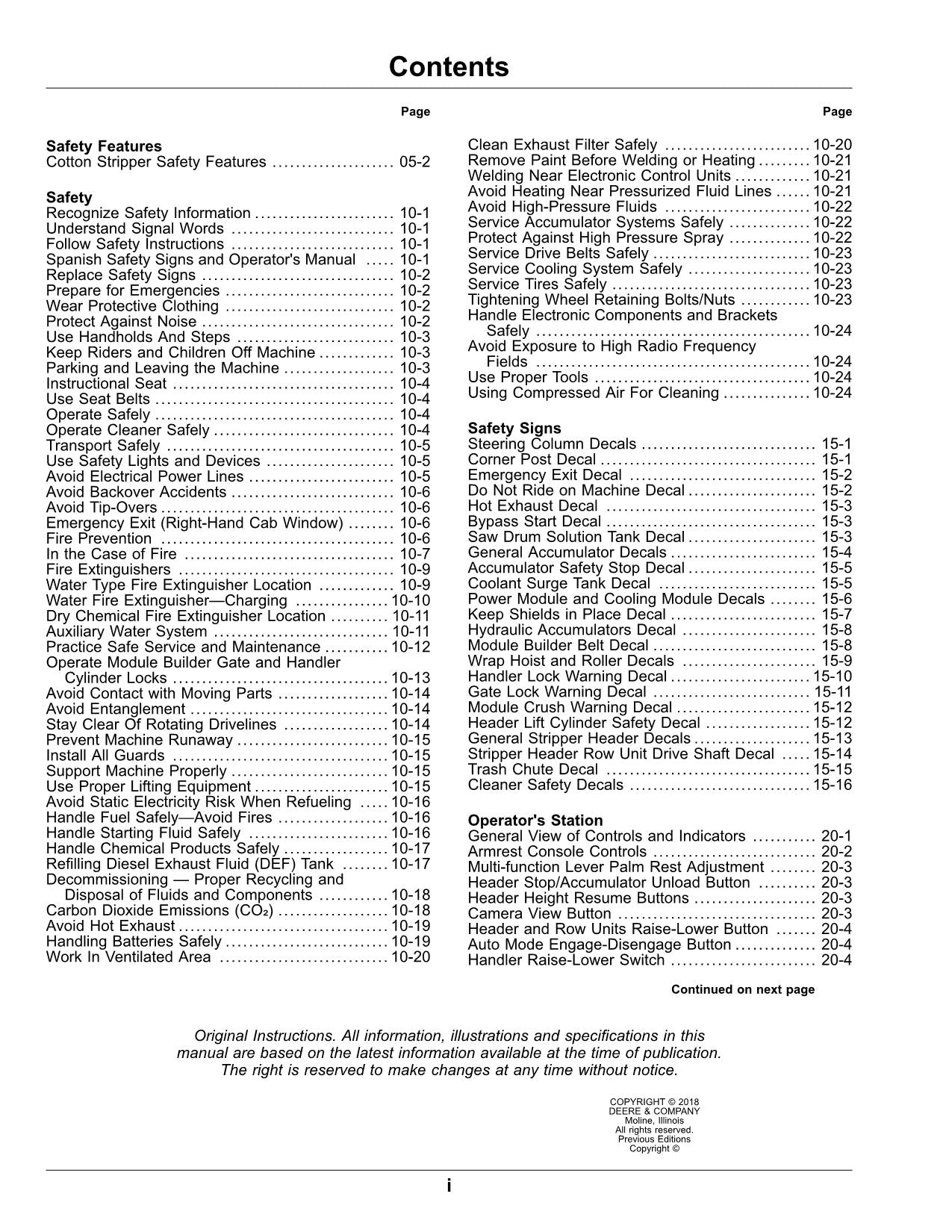 MANUAL DEL OPERADOR DE LA RECOLECTORA DE ALGODÓN JOHN DEERE CS690 N.° 6