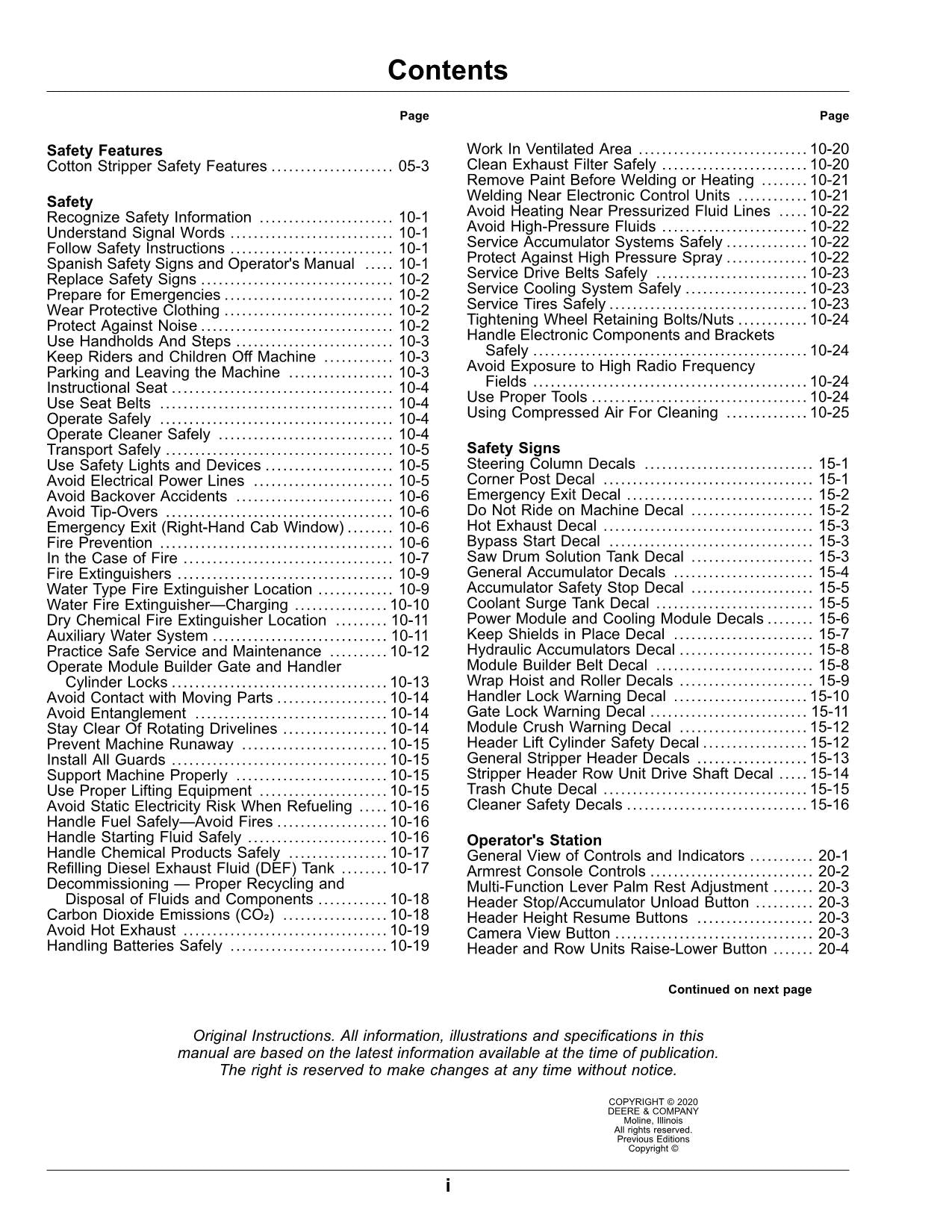 MANUAL DEL OPERADOR DE LA RECOLECTORA DE ALGODÓN JOHN DEERE CS690 N.° 10