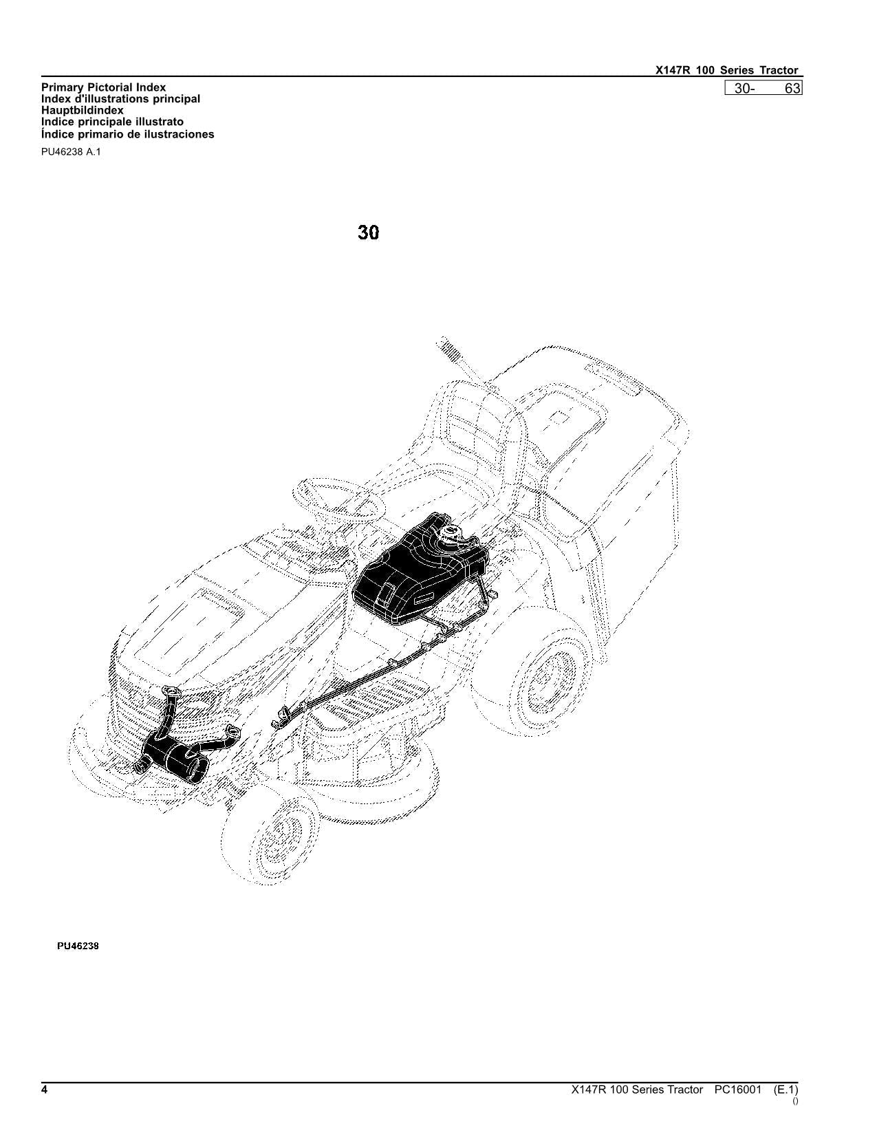 MANUAL DEL CATÁLOGO DE PIEZAS DEL TRACTOR JOHN DEERE X147R