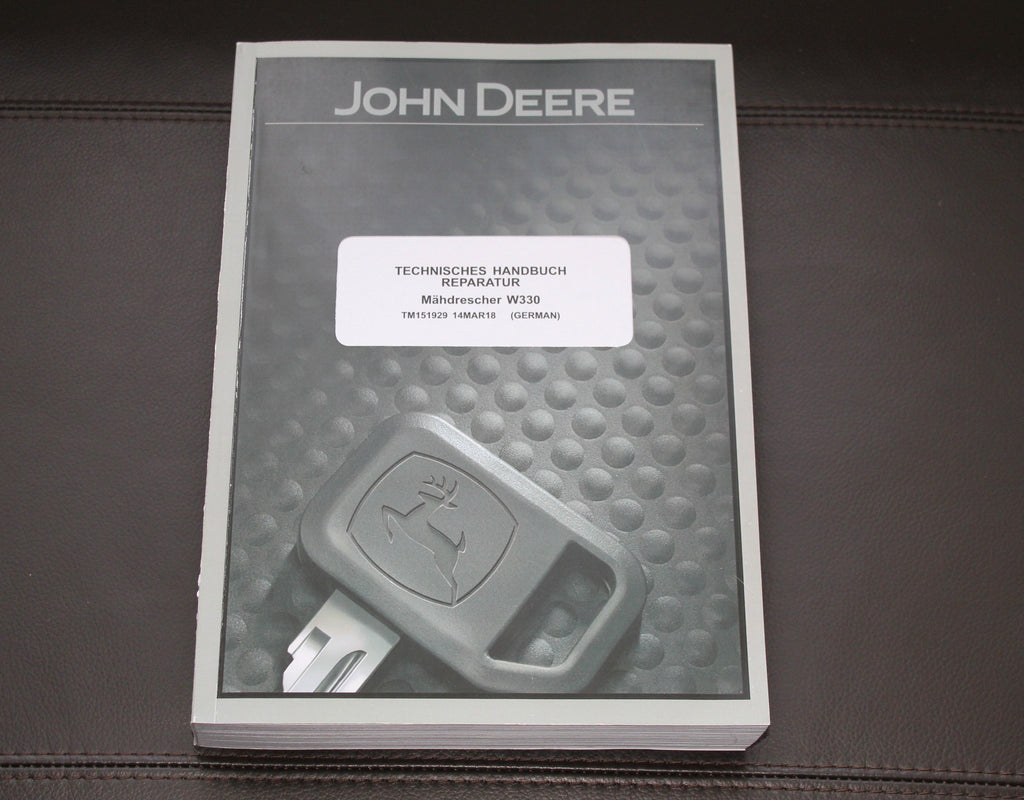 JOHN DEERE W330 MAHDRESCHER REPARATHANDBUCH WERKSTATTHANDBUCH