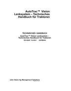 JOHN DEERE AutoTrac Vision Lenksystem TRAKTOR REPARATURHANDBUCH WERKSTATTHANDBUCH