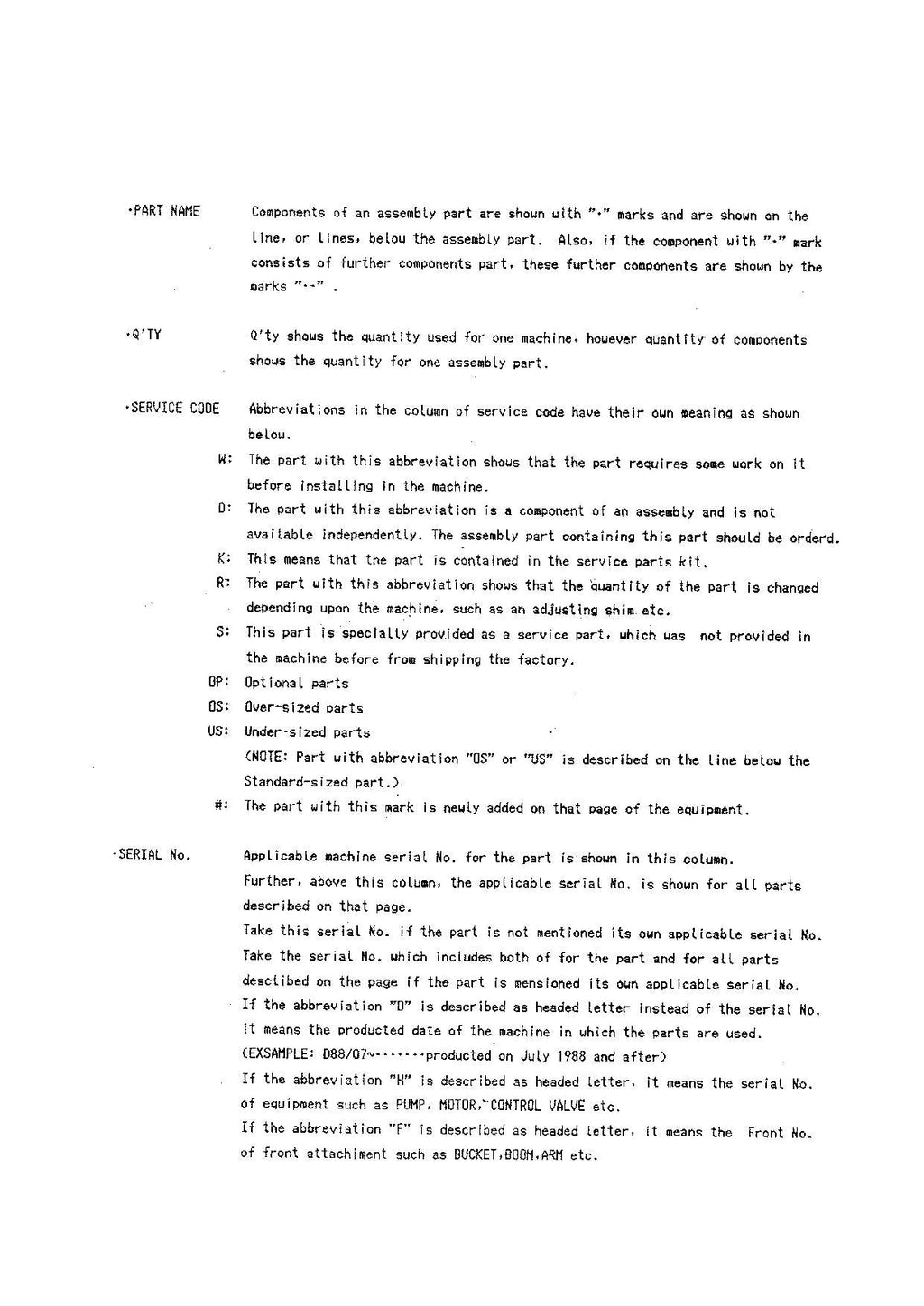 Hitachi LX20 Wheel Loader Equipment Component Parts Catalog Manual SN 0101-up