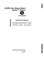 JOHN DEERE X350R TRAKTOR BETRIEBSANLEITUNG #3