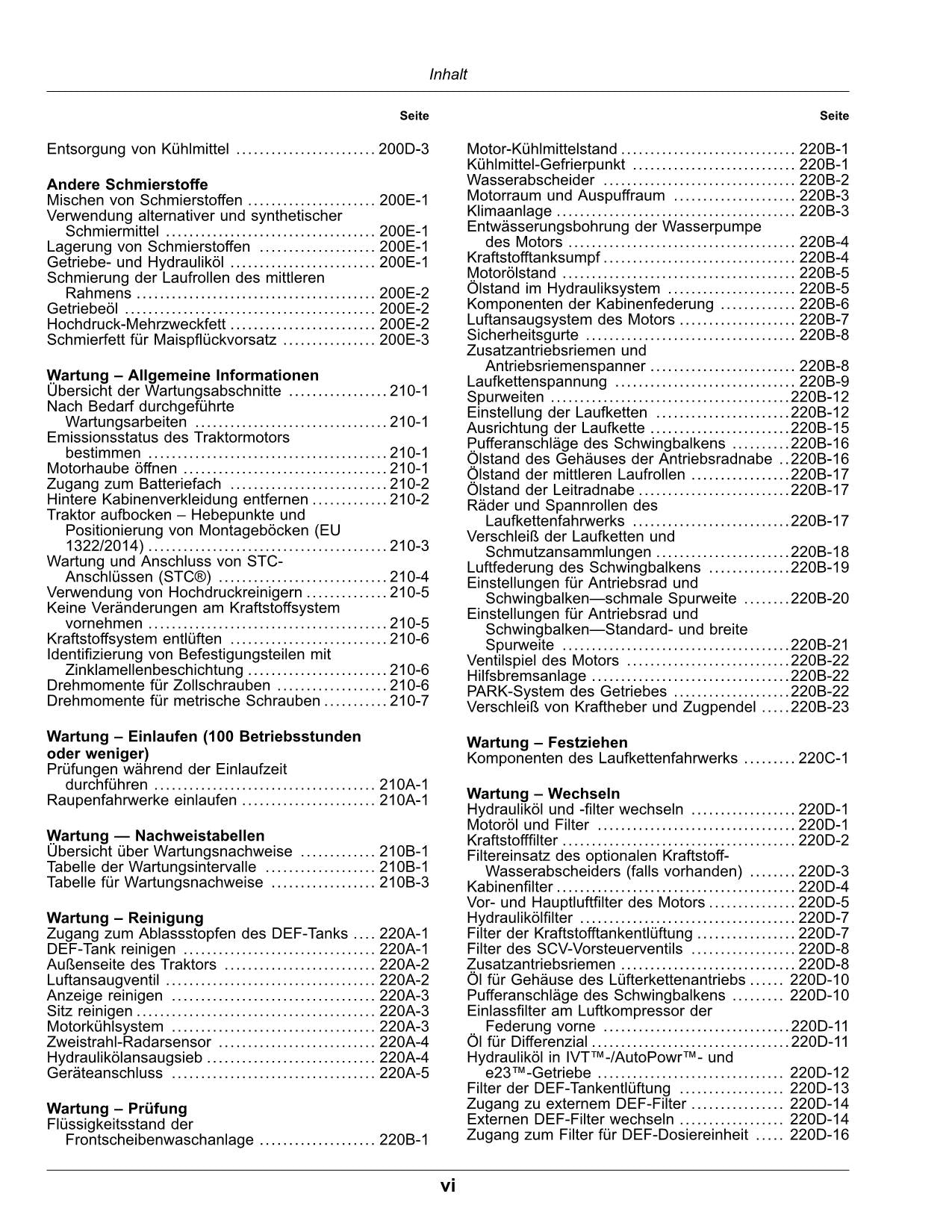JOHN DEERE 8RT 310 340 370 410 TRAKTOR BETRIEBSANLEITUNG