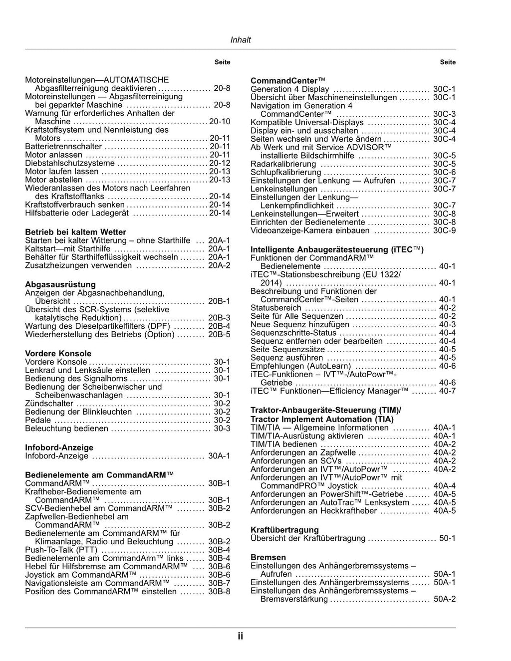 JOHN DEERE 8RT 310 340 370 410 TRAKTOR BETRIEBSANLEITUNG
