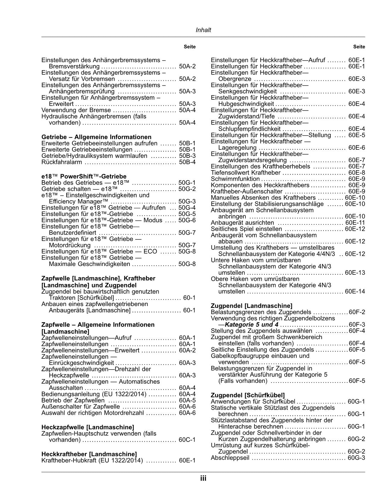 JOHN DEERE 9RT 520 9RT 570 470 570 470 RASCADOR TRAKTOR BETRIEBSANLEITUNG