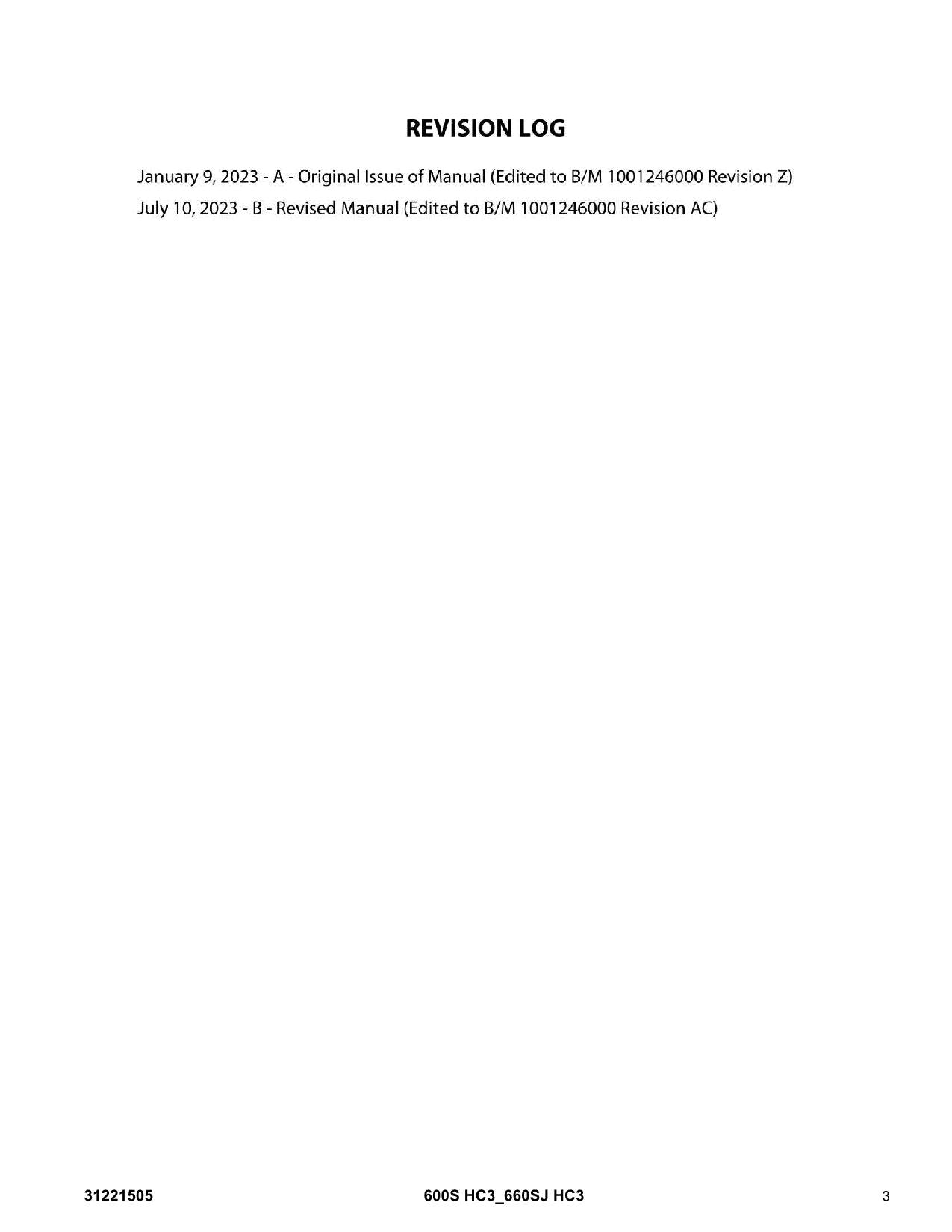 JLG 600S HC3 660SJ HC3 Boom Lift Parts Catalog Manual 31221505