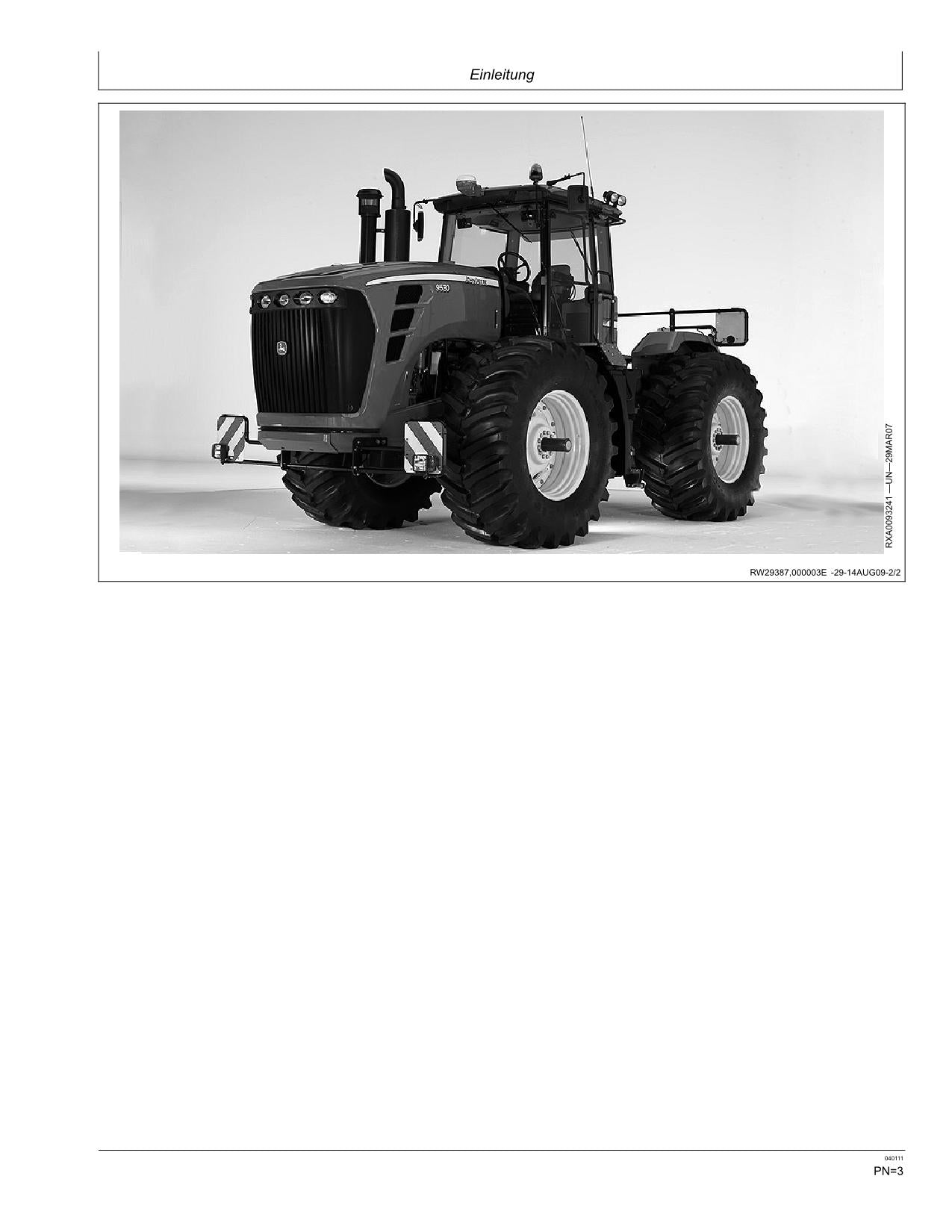 JOHN DEERE 9330 9430 9530 9630 TRAKTOR BETRIEBSANLEITUNG #2
