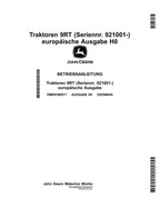 JOHN DEERE 9470RT 9520RT 9570RT TRAKTOR BETRIEBSANLEITUNG 921001-