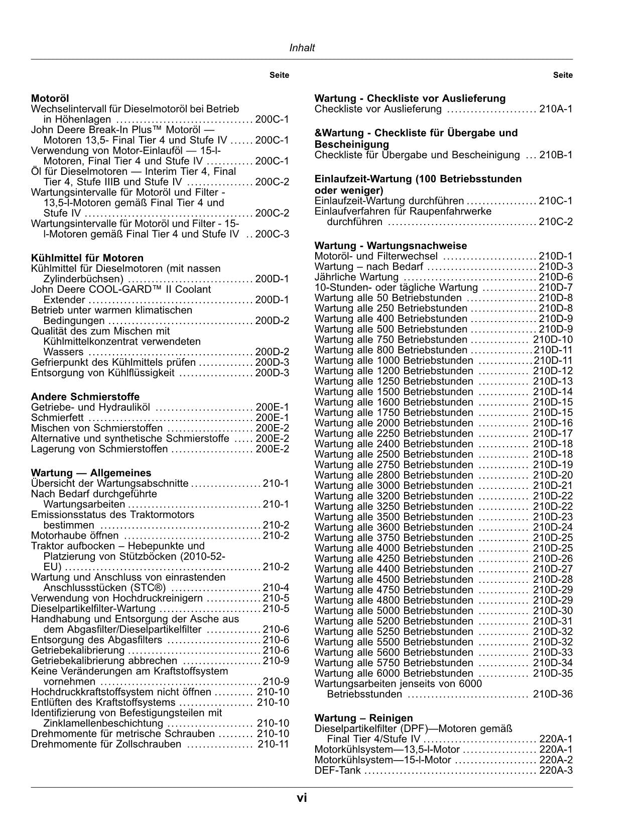 JOHN DEERE 9470RT 9520RT 9570RT TRAKTOR RASCADOR BETRIEBSANLEITUNG #2