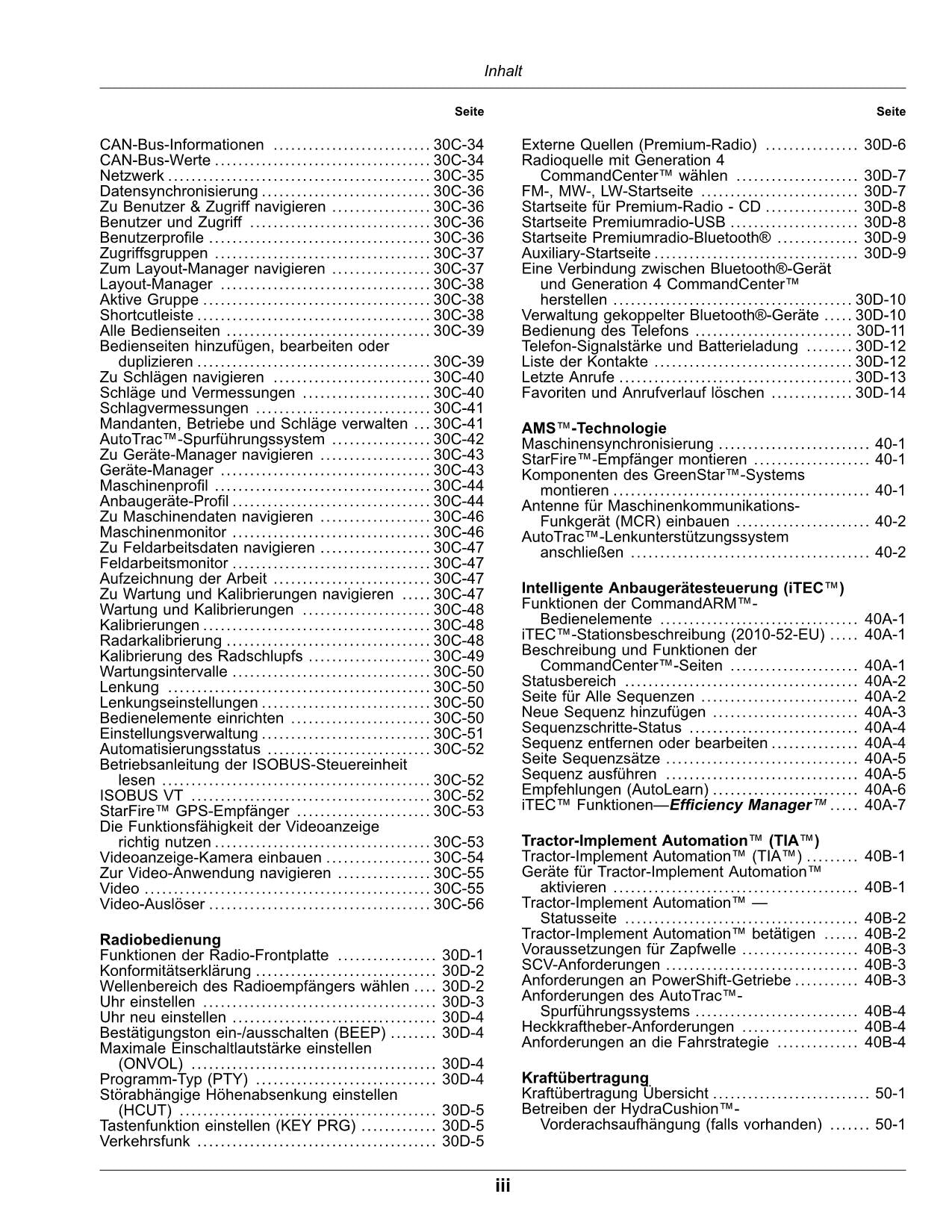 JOHN DEERE 9370R 9420R 9470R 9520R 9570R 9620R TRAKTOR BETRIEBSANLEITUNG 056001-