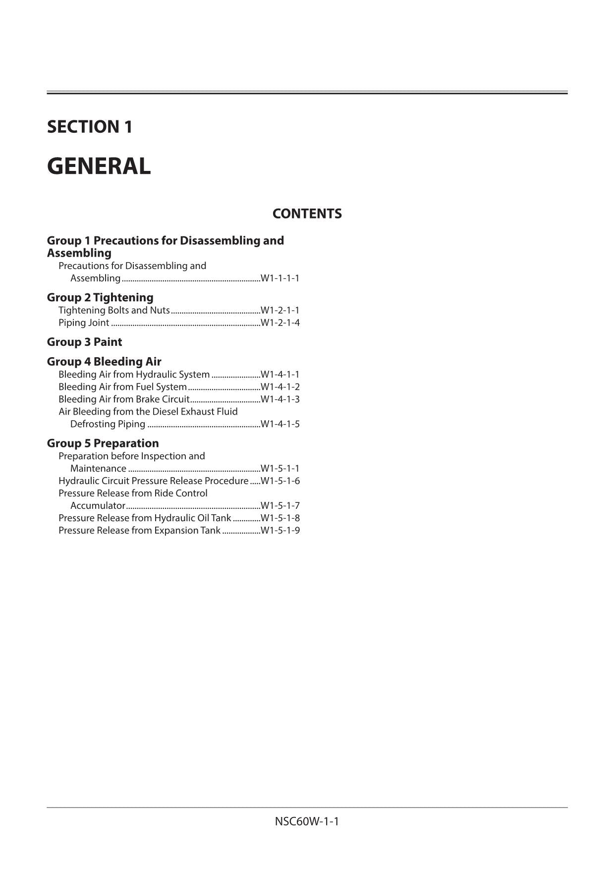 Hitachi ZW100-6 Wheel Loader Workshop Manual