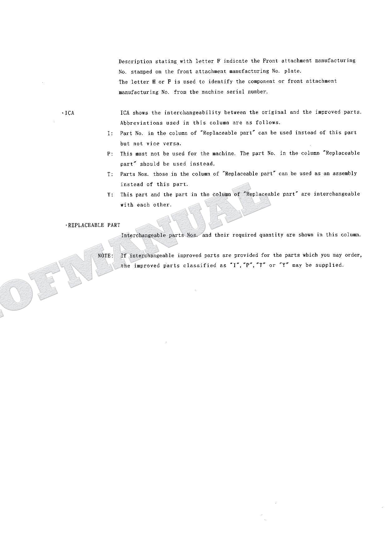 HITACHI EX80U Excavator Parts Catalog Manual SN 010001-