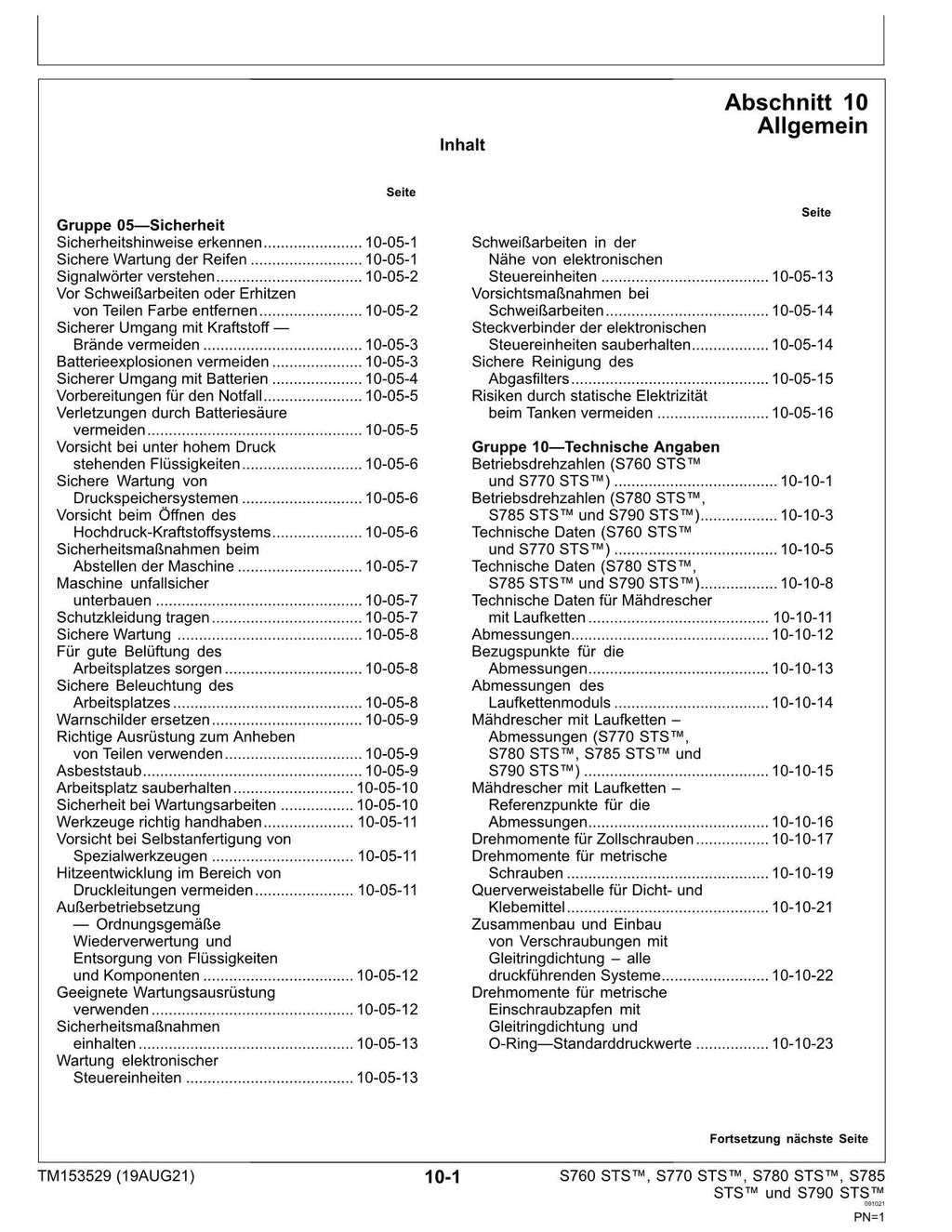 John Deere S770 S780 S785 S790 S760 STS manual de reparación del fabricante