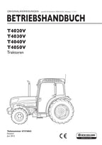 New Holland T4020V T4030V T4040V T4050V traktor betriebsanleitung