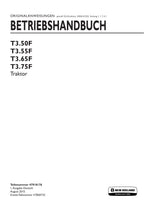 New Holland T3.50F T3.55F T3.65F T3.75F traktor betriebsanleitung #2